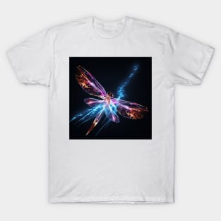 Magical Dragonfly Neon Art T-Shirt
